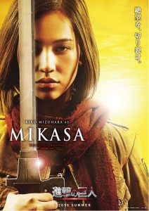 Kiko mizuhara sebagai mikasa