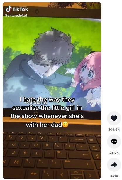 Usuário do TikTok acusa anime de ‘sexualizar Anya’