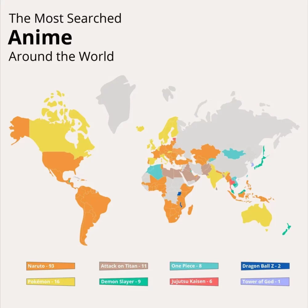 Os 10 animes mais pesquisados do mundo inteiro