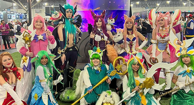 Cosplayers de Guardiãs Estelares no Anime Friends São Paulo