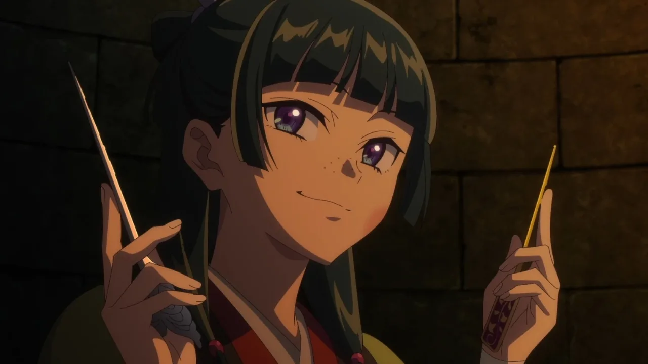 Kusuriya no Hitorigoto: Shenmei pune Maomao com Taibon