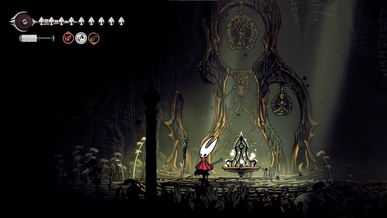 Invocações de Craw Hollow Knight Silksong