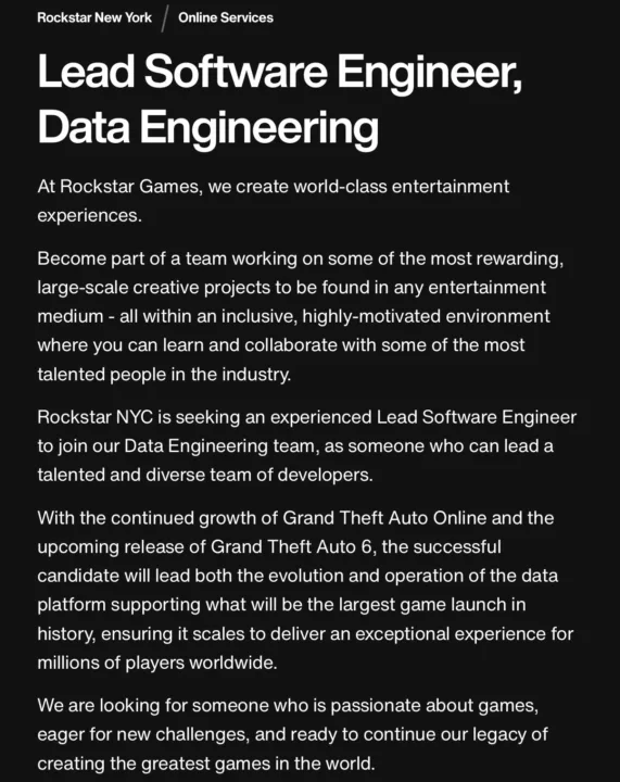 Rockstar Games declarou que GTA 6 será o “maior lançamento de jogo da história”