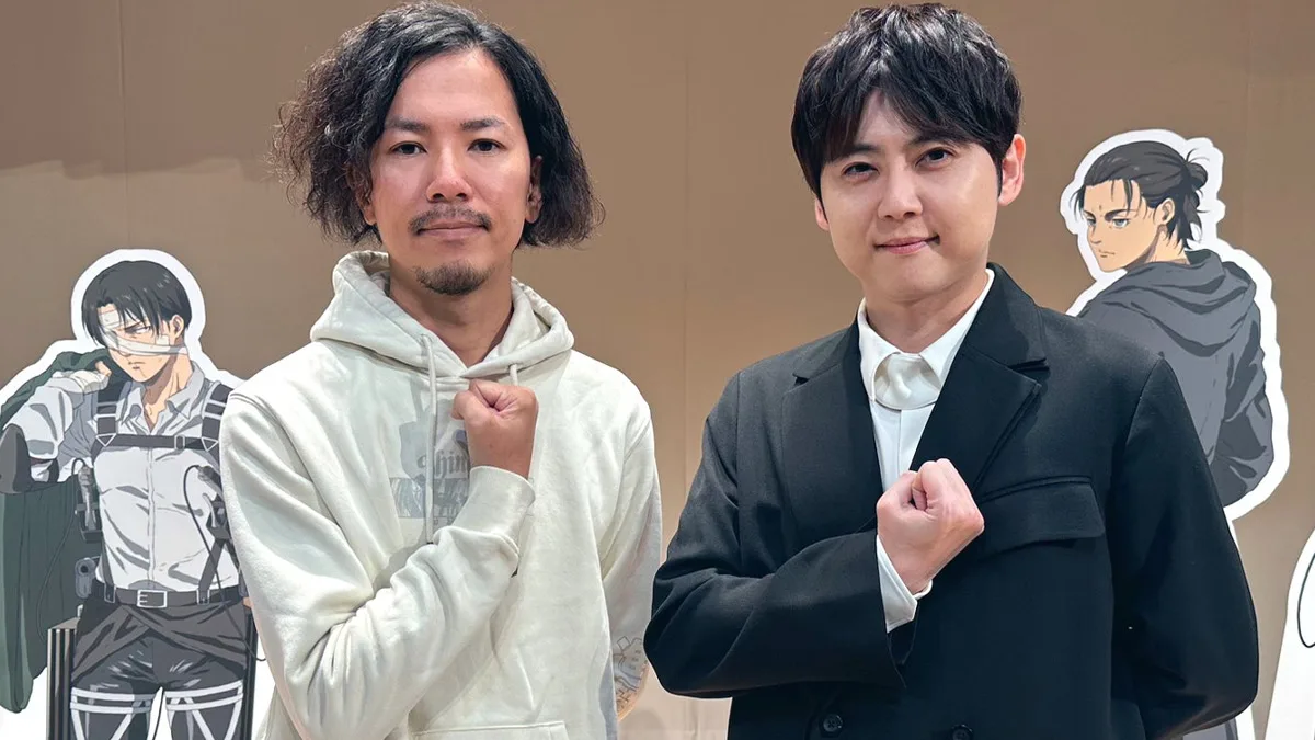 Hajime Isayama (Shingeki no Kyojin) et Seiyuu Yuki Kaji (Eren)